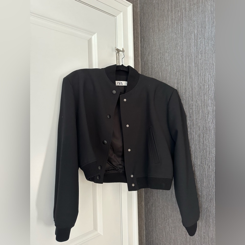 Zara cropped bomber jacket